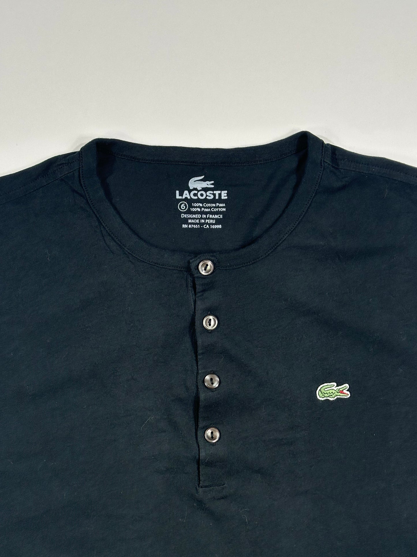 T-shirt Serafino Lacoste Uomo Vintage Taglia XL (6)