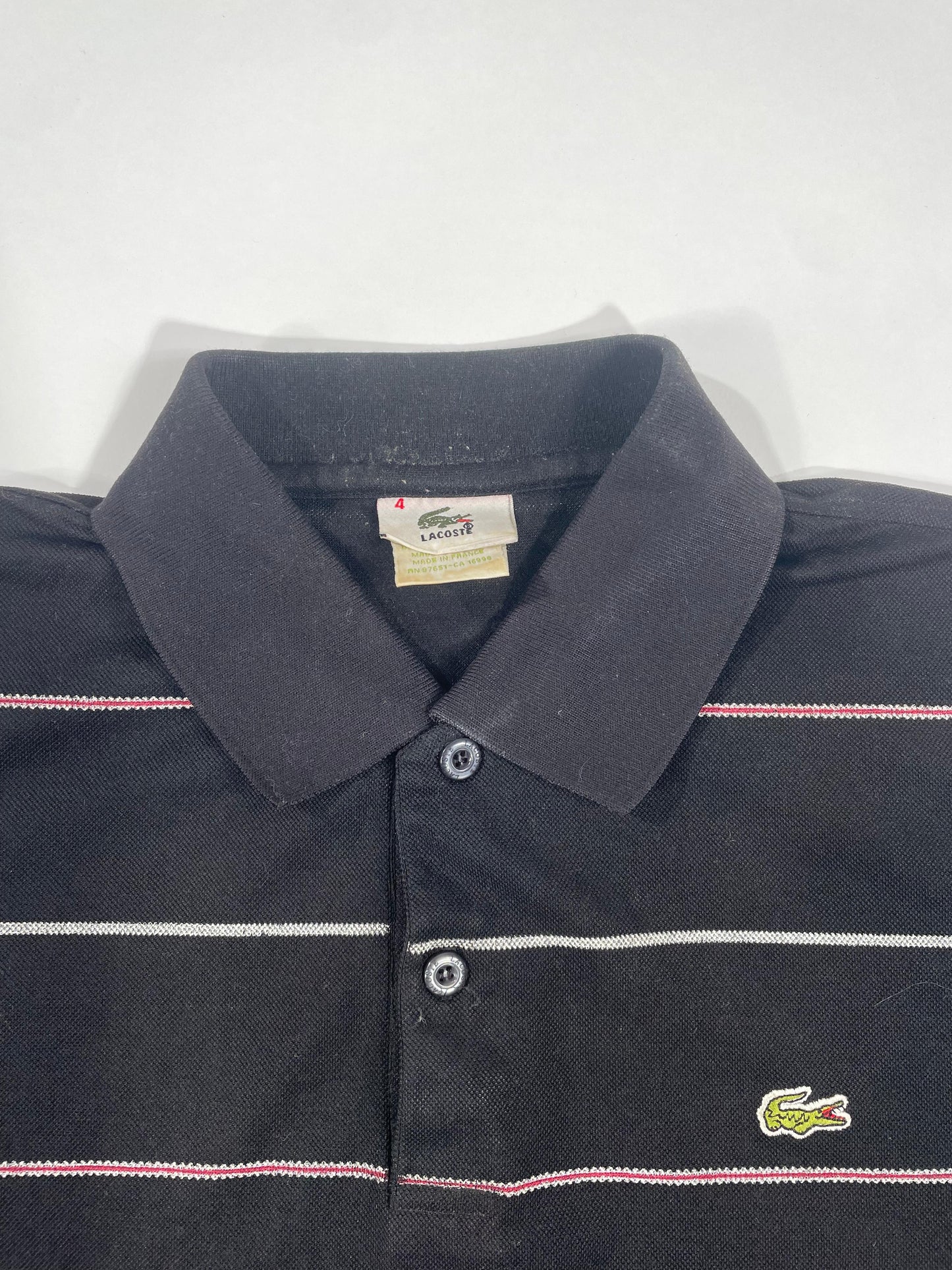 Polo Lacoste a righe Uomo Vintage Taglia L (4)