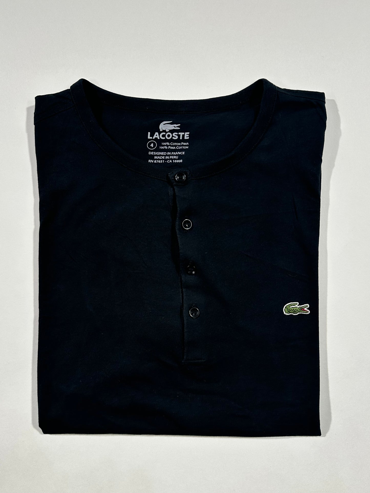 T-shirt Serafino Lacoste Uomo Vintage Taglia M (4)