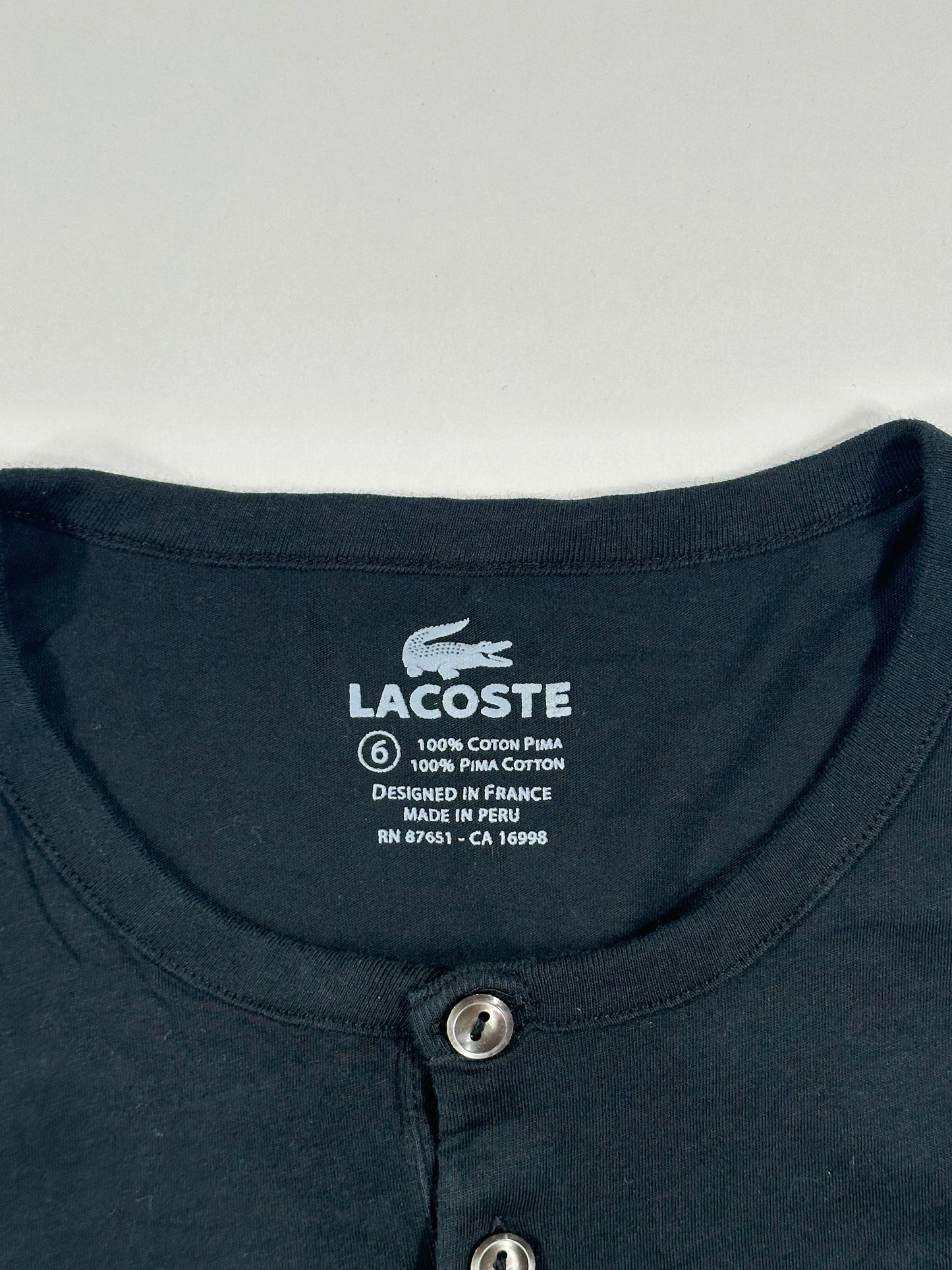 T-shirt Serafino Lacoste Uomo Vintage Taglia XL (6)