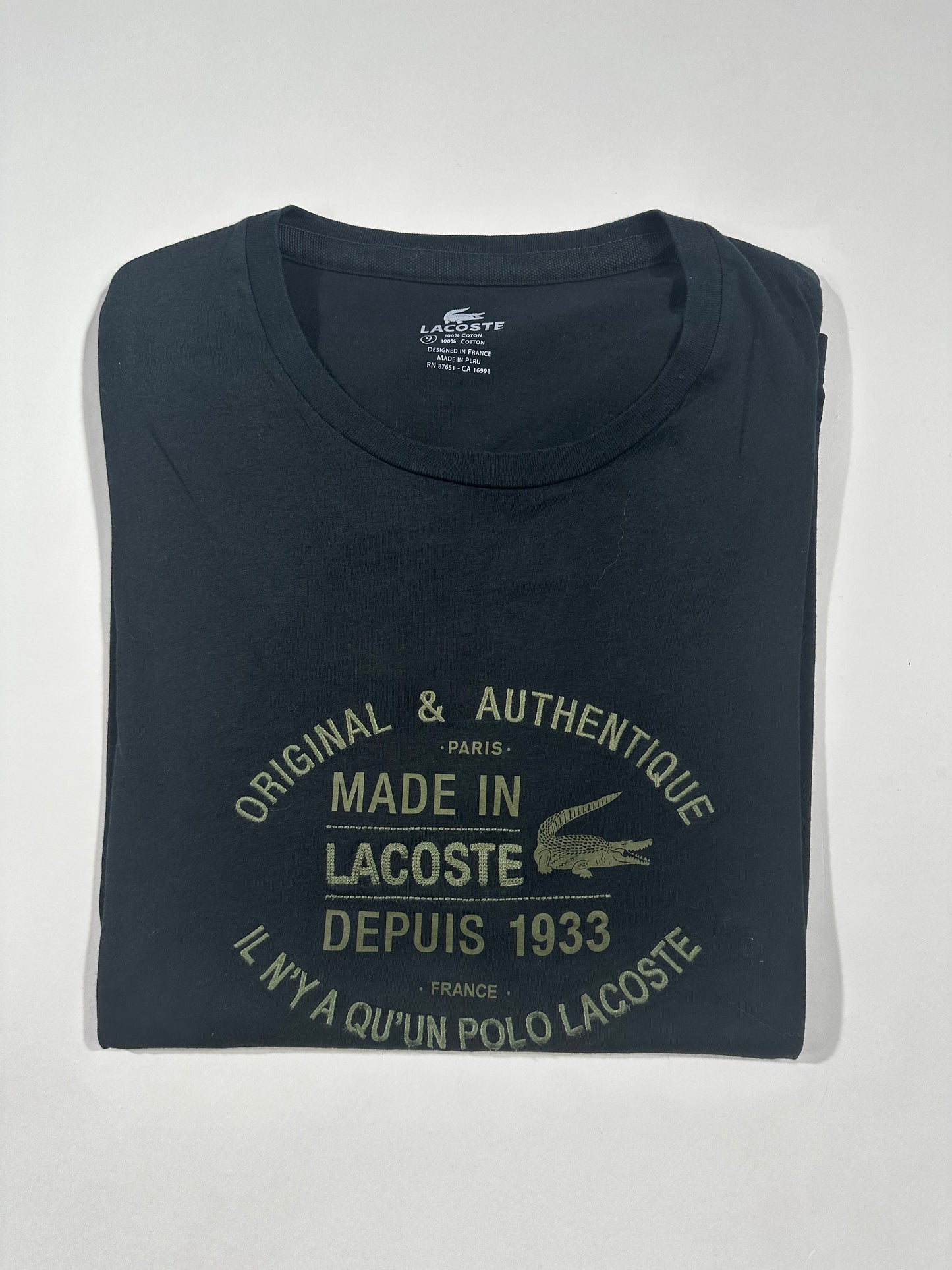 T-shirt Lacoste Uomo Vintage Taglia 4XL (9)