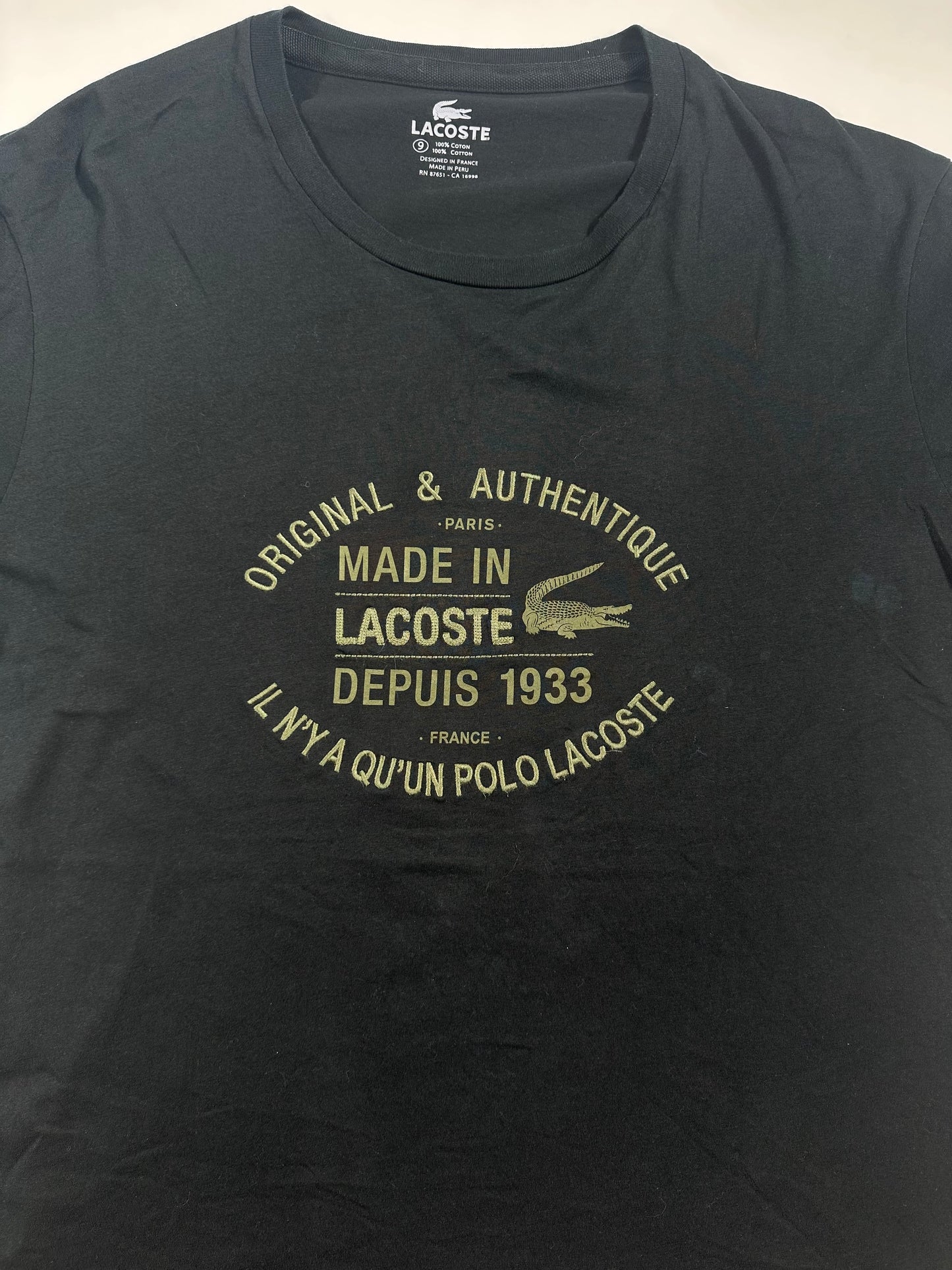 T-shirt Lacoste Uomo Vintage Taglia 4XL (9)